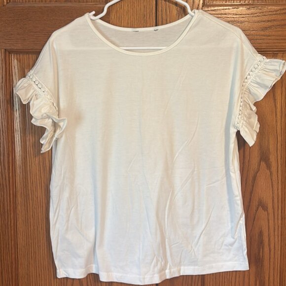 Ruffle Short Sleeve Shirt - Picture 1 of 2